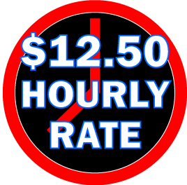 ten dollars and fifty cents hourly rate