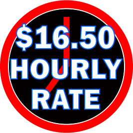 ten dollars and fifty cents hourly rate